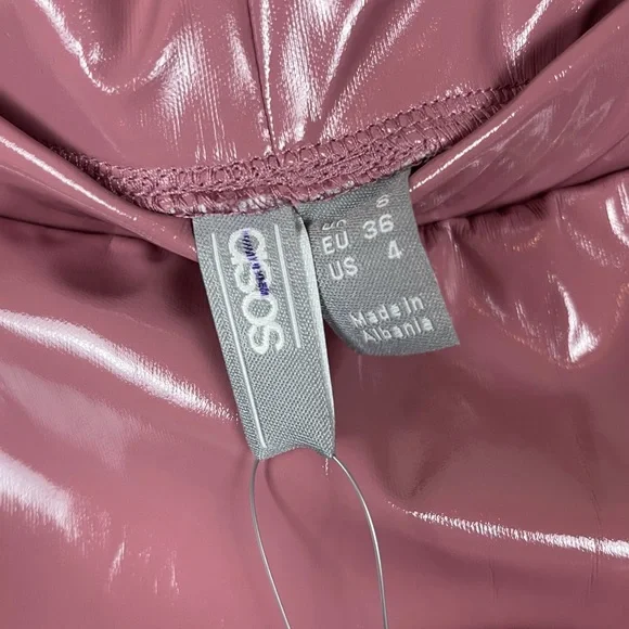 ASOS pink faux patent leather mini skirt - Picture 4 of 6